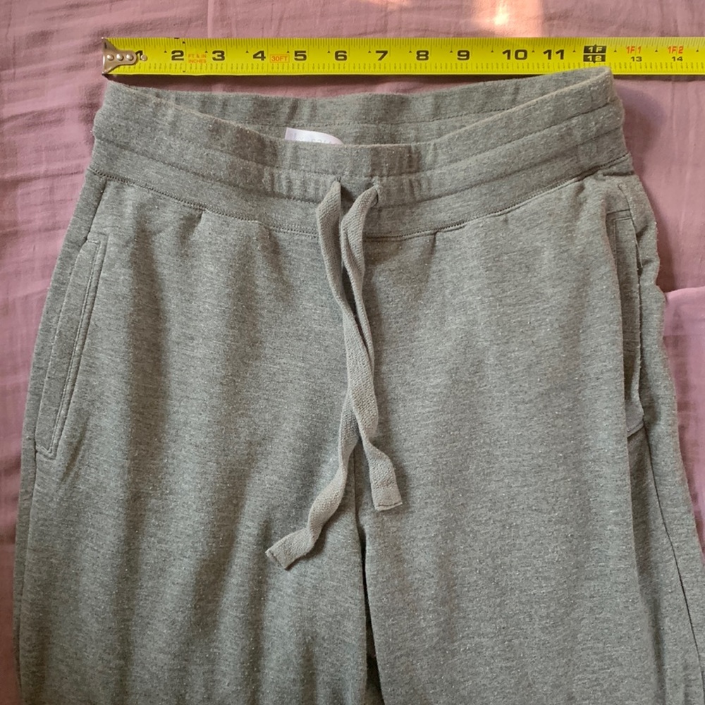 Fabletics High Waisted Heather Grey Drawstring Luxe Terry Joggers XS